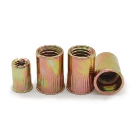 Small countersunk head vertical stripe riveted nut plated