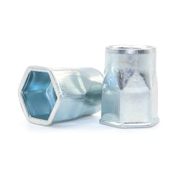 Small head half hexagonal rivet nut